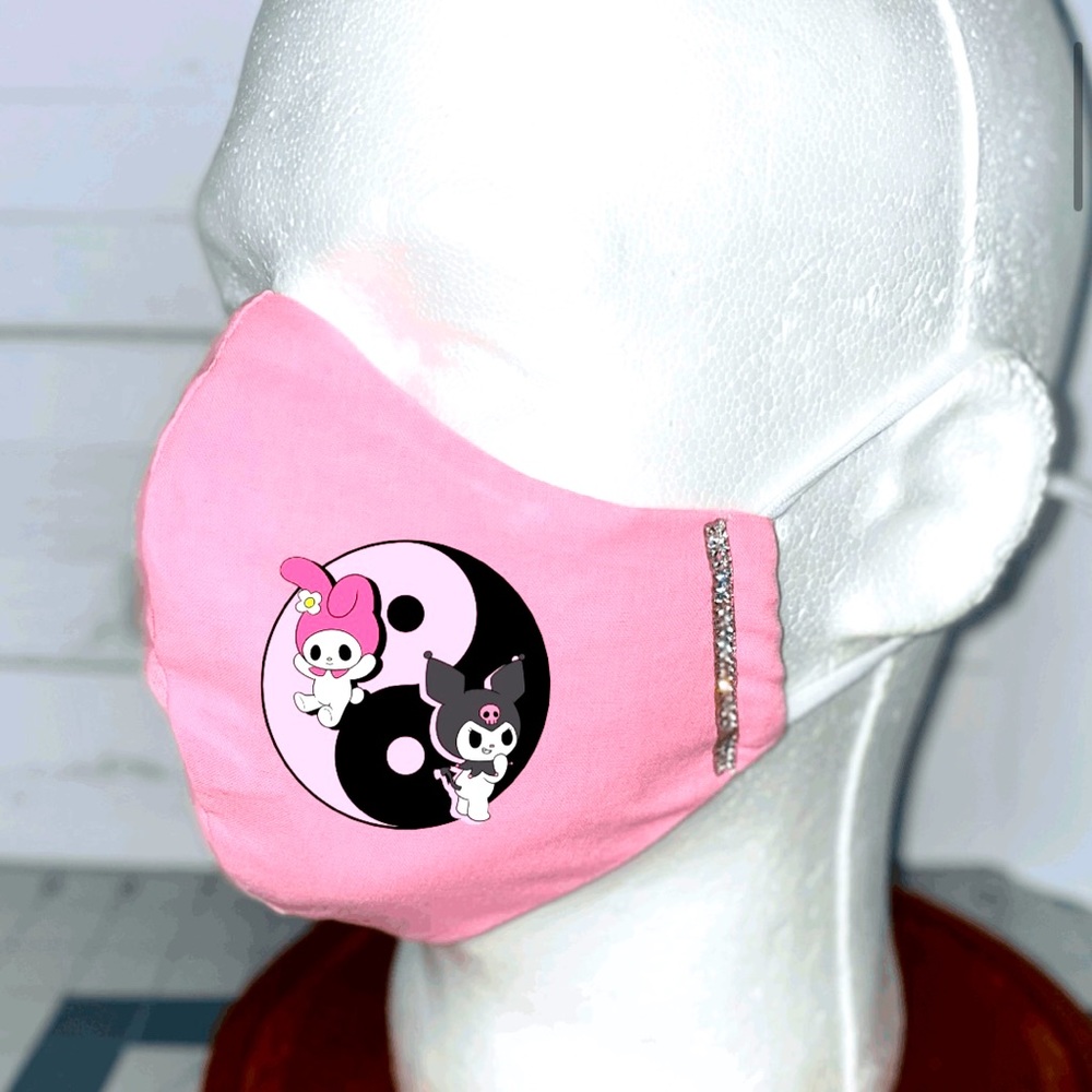 Sanrio hello kitty my melody kuromi kawaii face mask glam